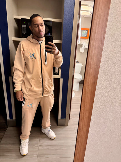 Beige Wavy Apparel Tracksuit